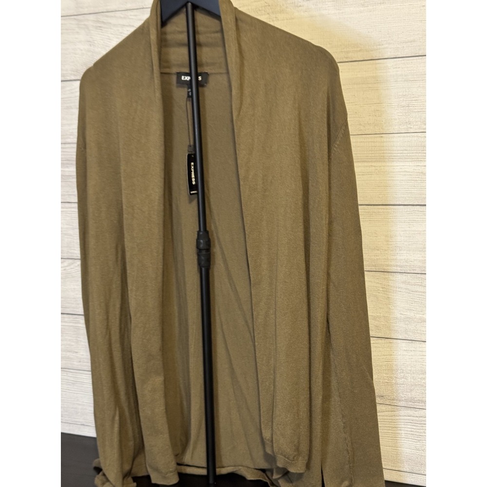 Women's Express Open Cardigan – Olive Green – Size M – NWT - Picture 4 of 11